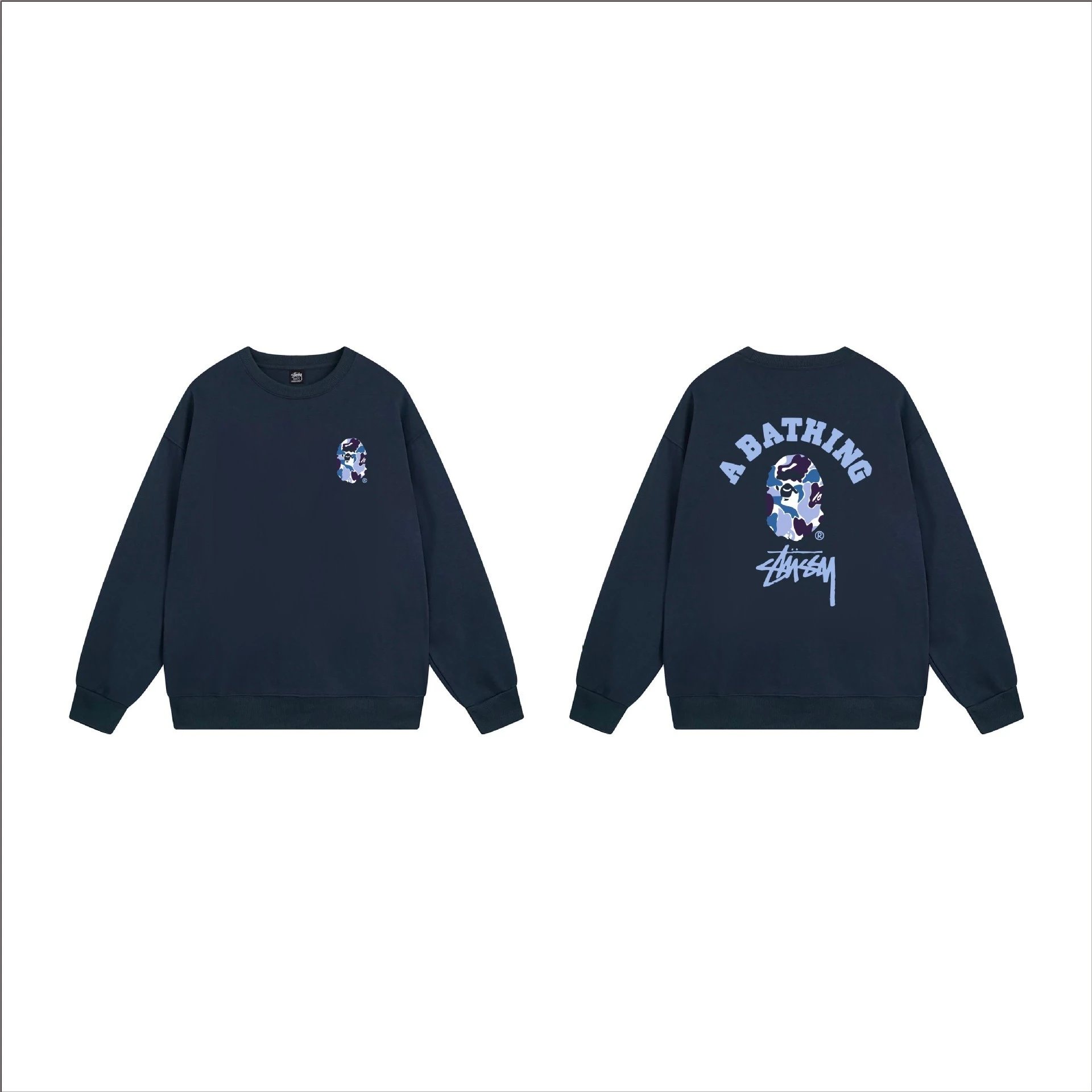 Stüssy Hoodies & Sweatshirts Crewneck Sweatshirt with Ape Head Graphic — 29