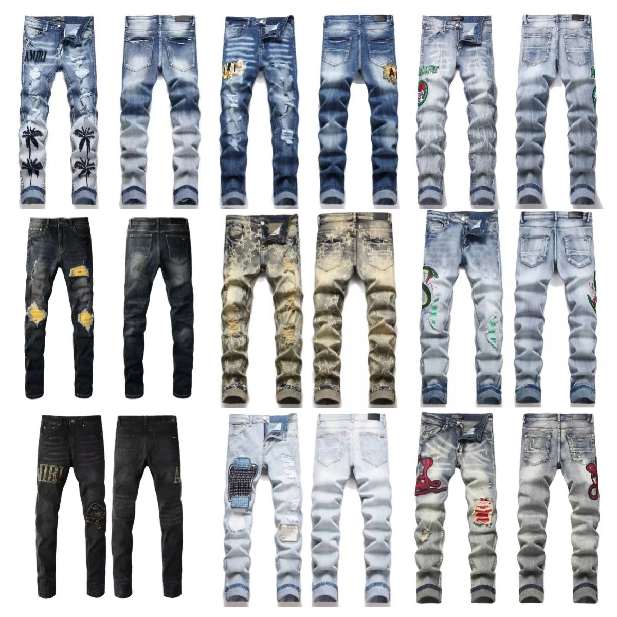 Amiri Men's High-Street Ripped