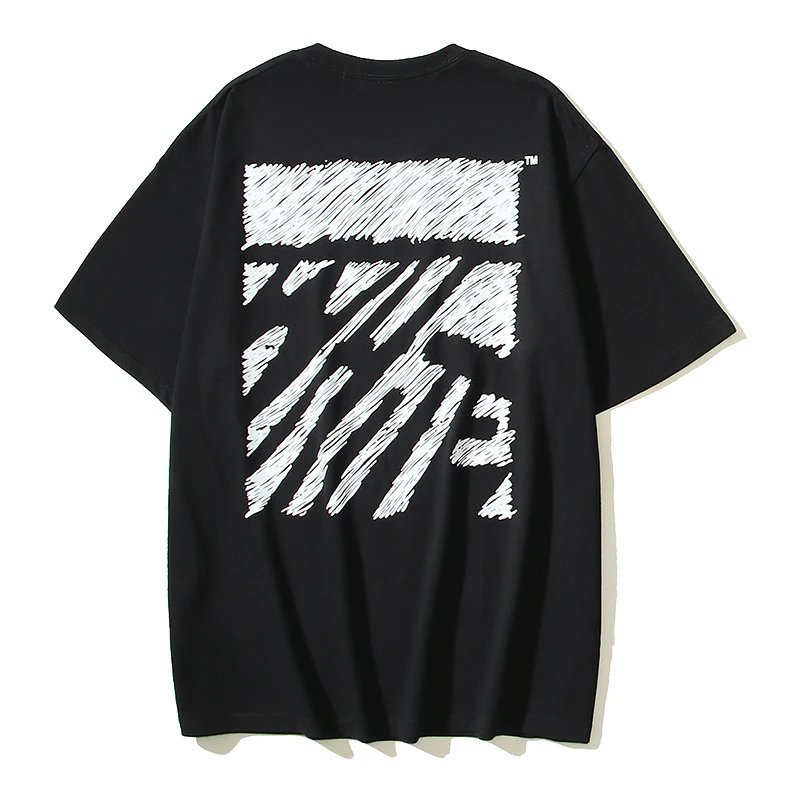 Off-White T-Shirts Short-Sleeve Logo Graphic T-Shirt — 109 black