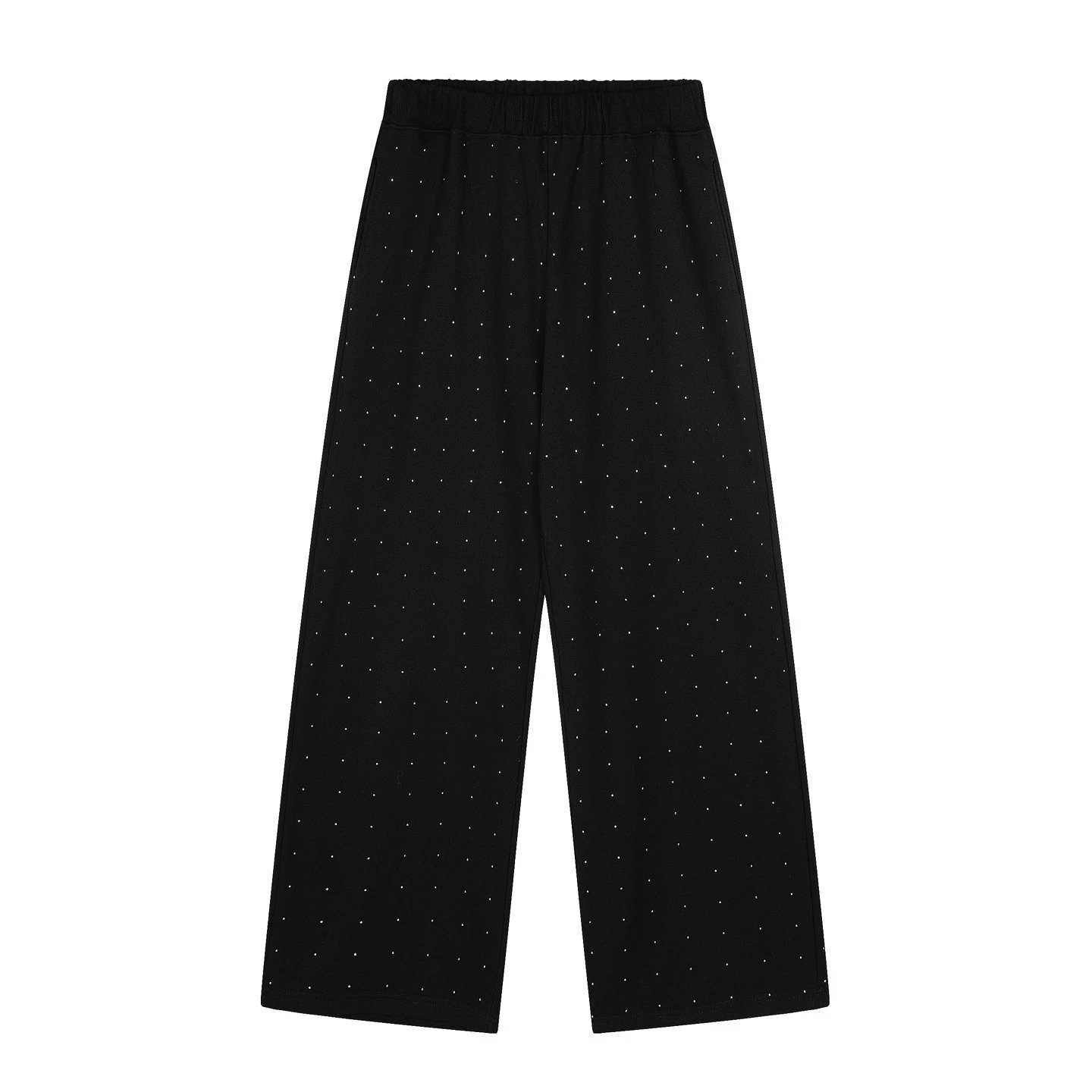6PM Tracksuits Records Logo Hooded Tracksuit — 2008 Black Rhinestone Trousers