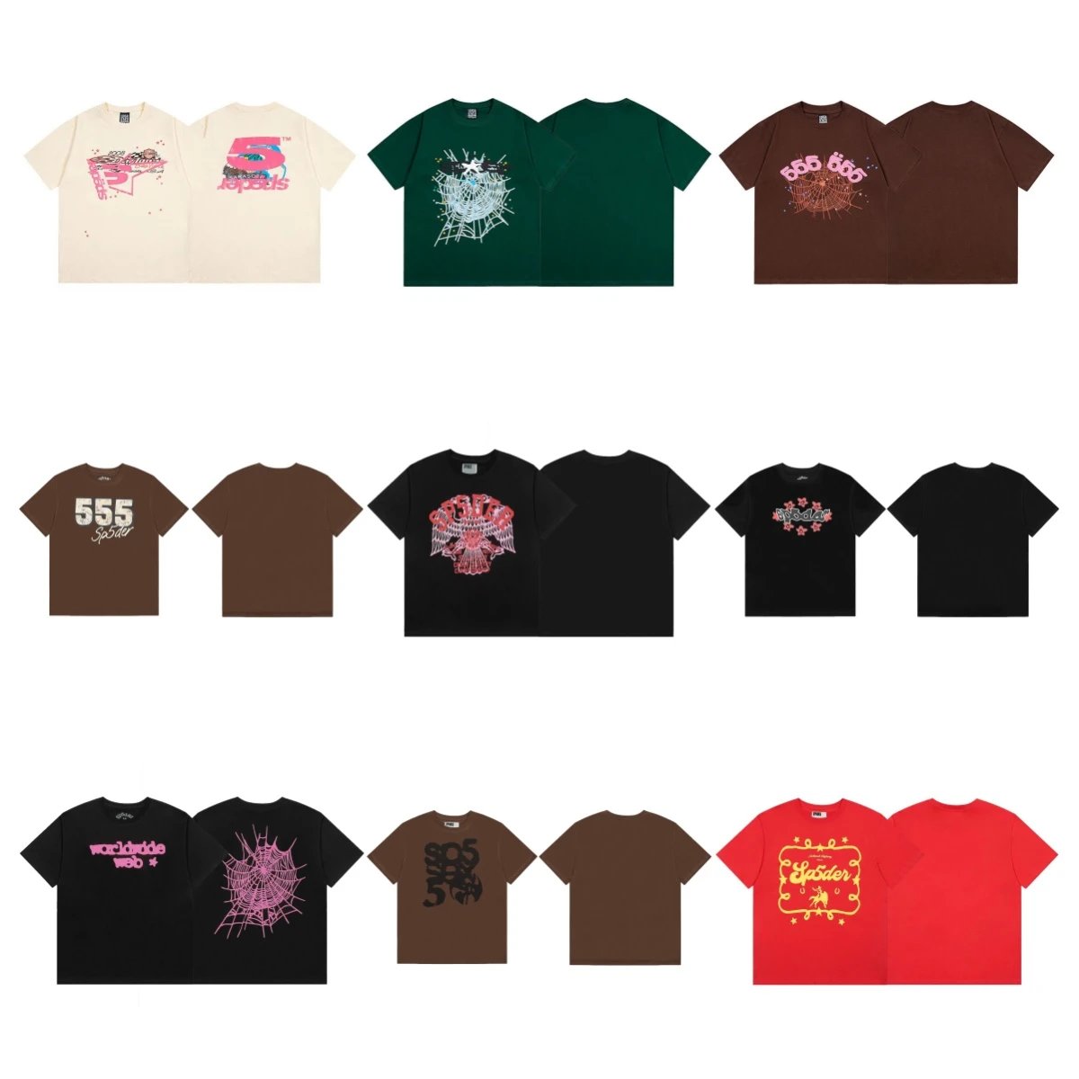  Sp5der street-style printed f