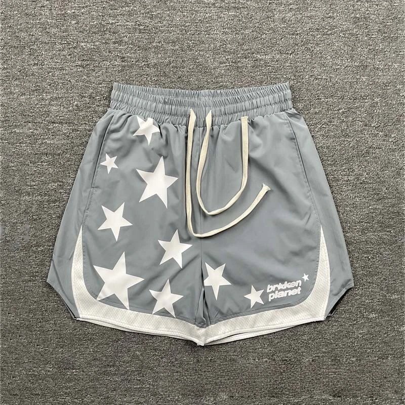 Corteiz Shorts Drawstring fleece with kangaroo pockets — 8330 gray
