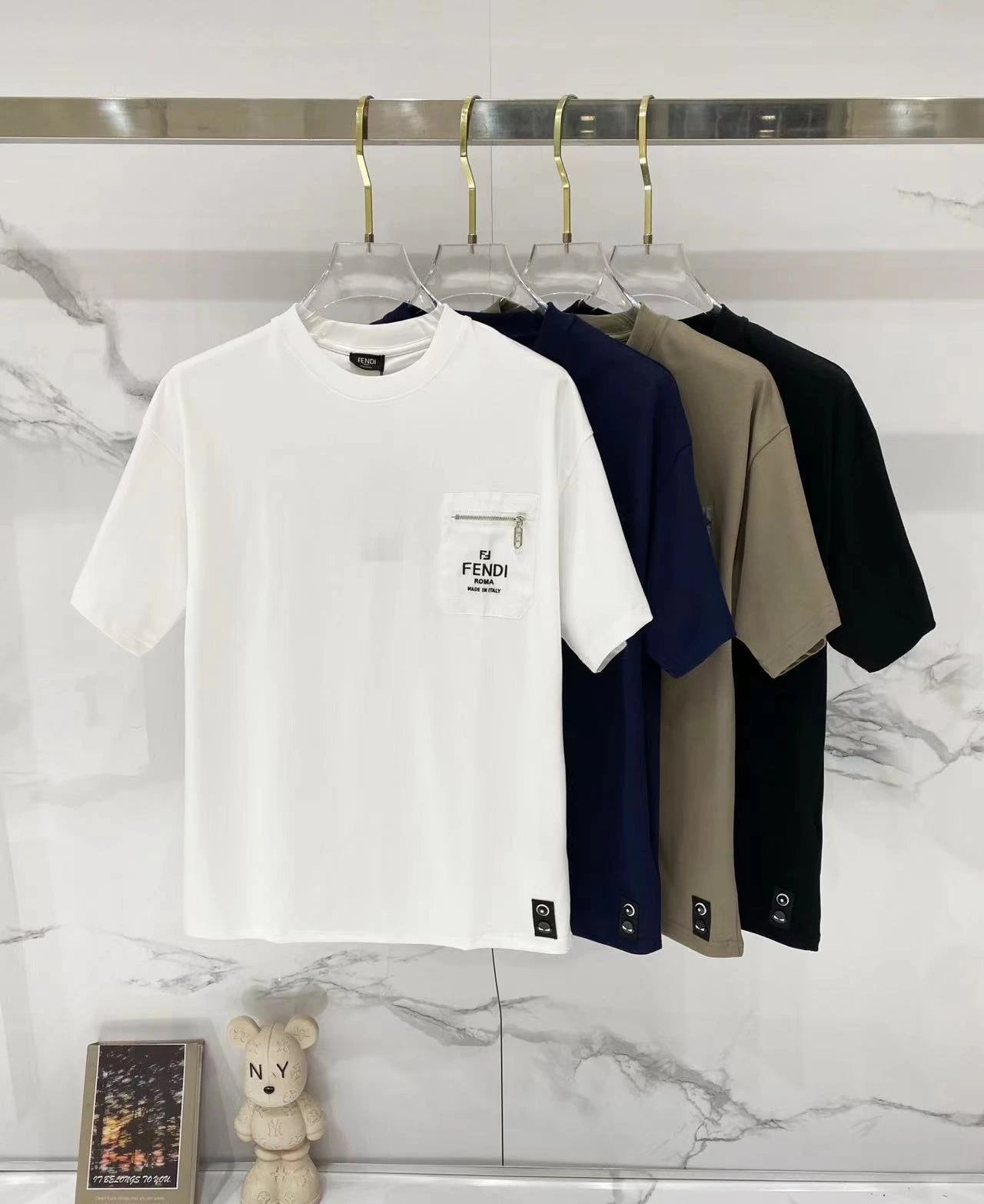 Fendi T-Shirts Loose-fit crew-neck short-sleeve T-shirt image 5
