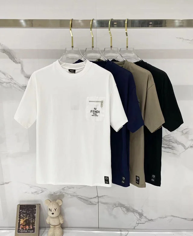 Fendi T-Shirts Loose-fit crew-neck short-sleeve T-shirt product detail image 6