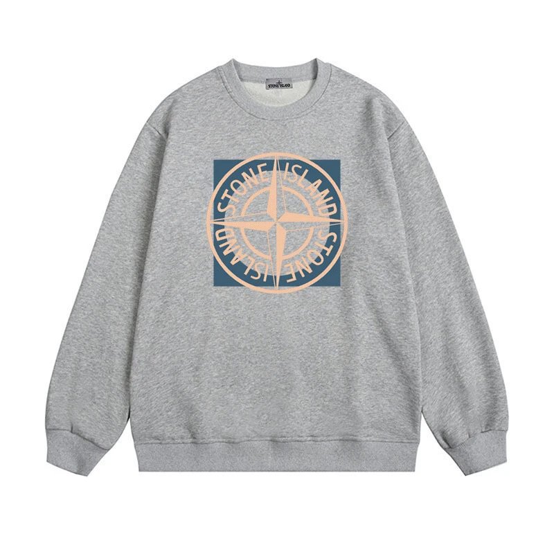 Stone Island Hoodies & Sweatshirts Graphic Crewneck Sweatshirt — 611 gray (velvet)