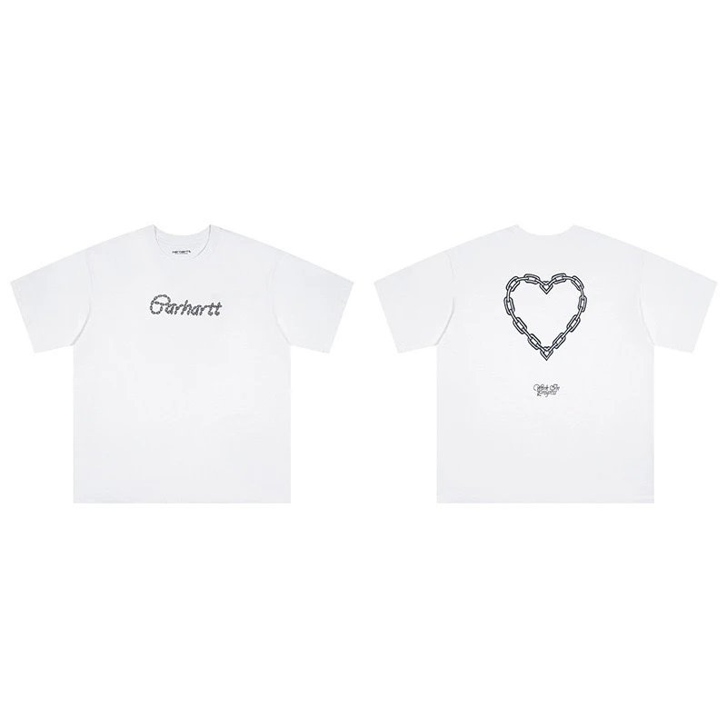 Carhartt T-Shirts Short-Sleeve Crew Neck Graphic Logo T-Shirt — 216 white