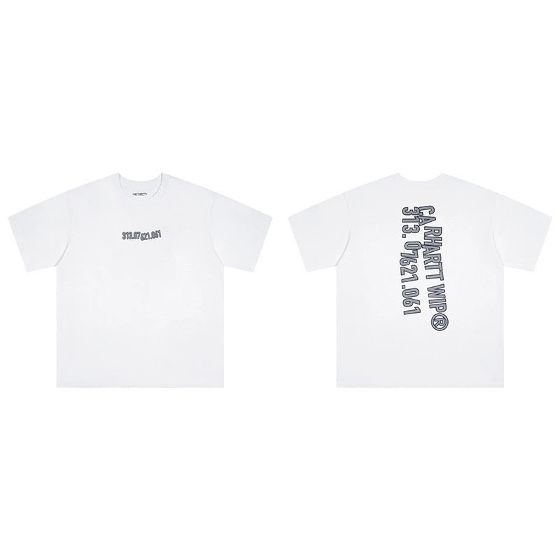 Carhartt T-Shirts Short-Sleeve Crew Neck Graphic Logo T-Shirt — 218 white