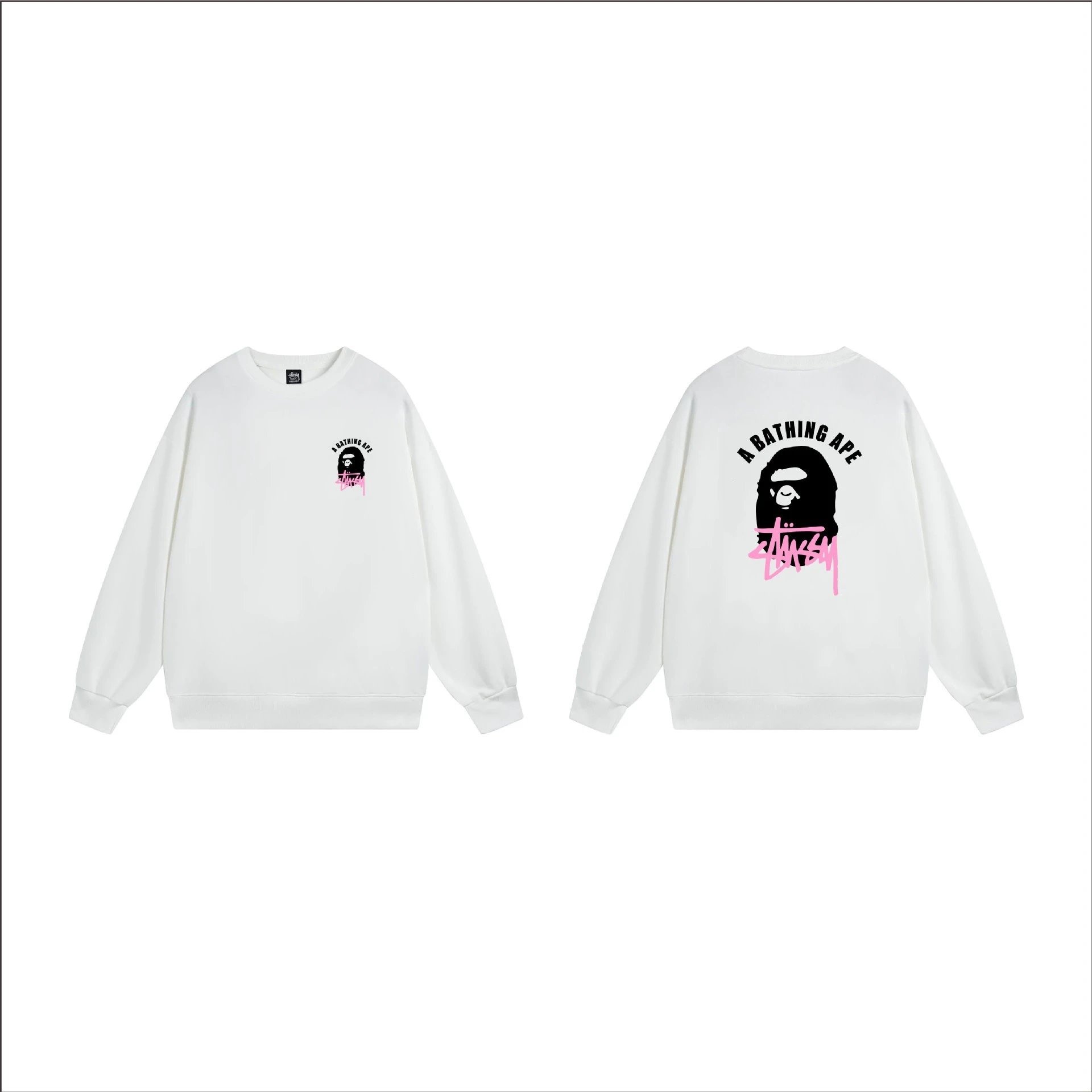 Stüssy Hoodies & Sweatshirts Crewneck Sweatshirt with Ape Head Graphic — 1