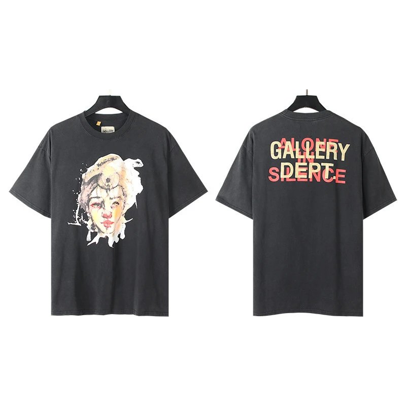 Gallery Dept. T-Shirts Loose Graphic Print — 8005 Washing water black (digital direct injection)