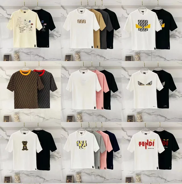 Fendi T-Shirts Loose-fit crew-neck short-sleeve T-shirt product detail image 2