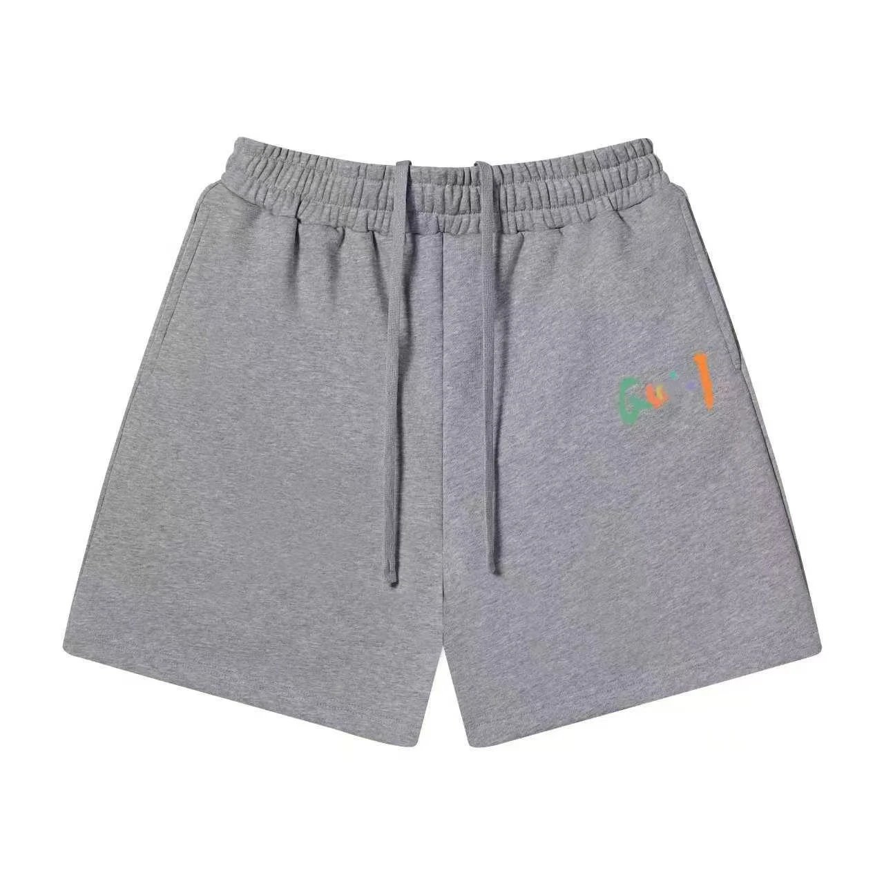 Unbranded Shorts Elastic-Waist Drawstring Graphic — 54 Heather gray