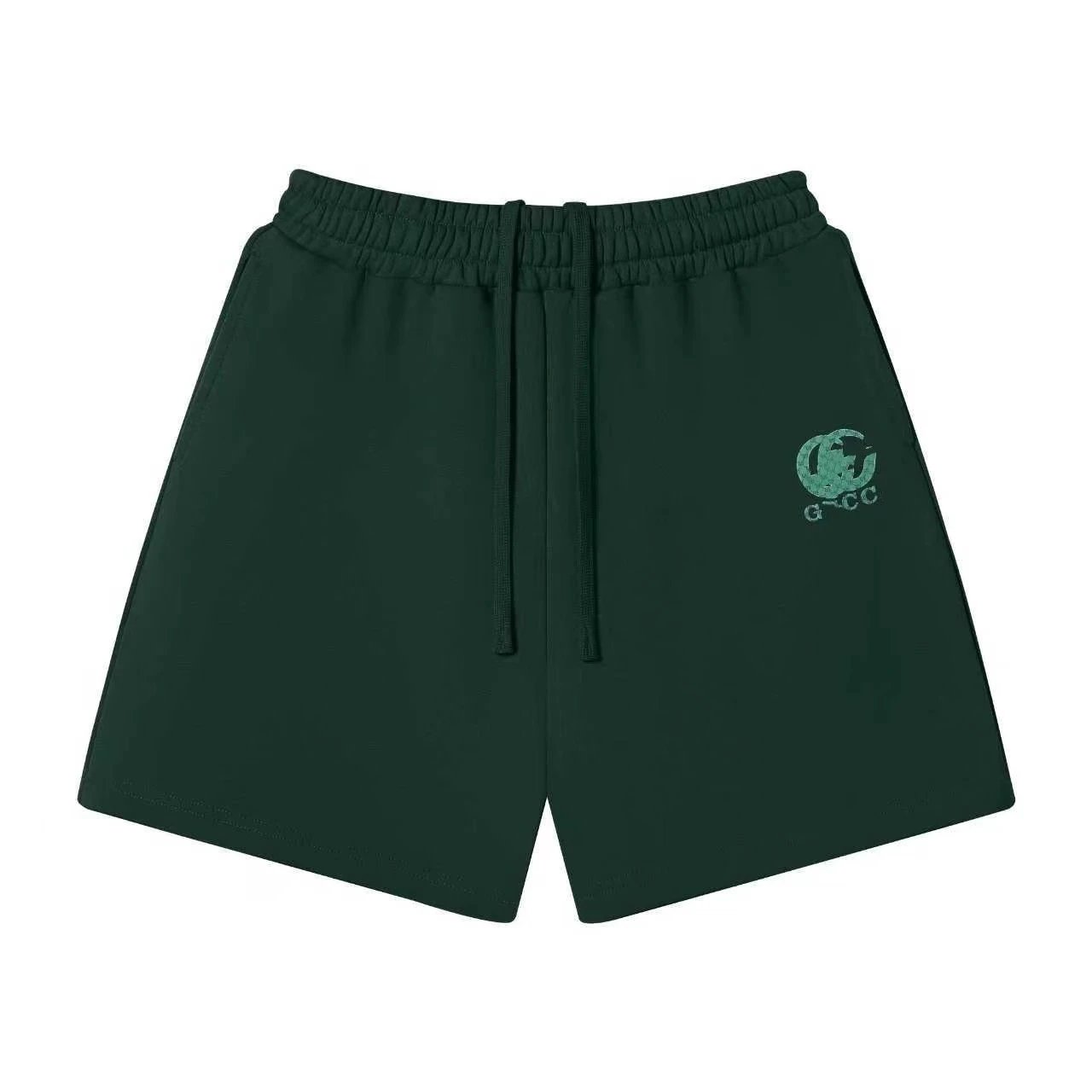 Unbranded Shorts Elastic-Waist Drawstring Graphic — 51 Dark green