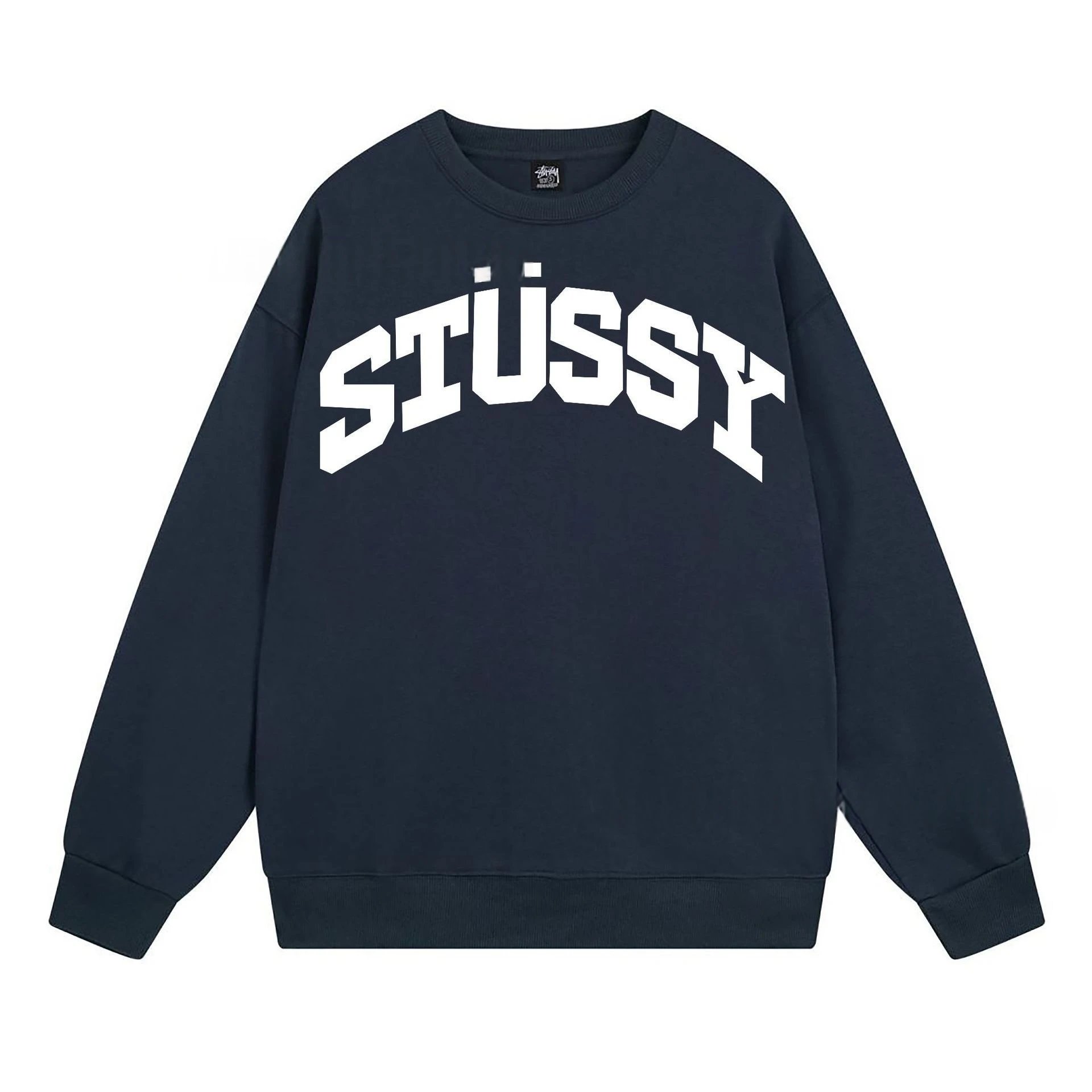 Stüssy Hoodies & Sweatshirts Crewneck Graphic Sweatshirt — 106 Navy