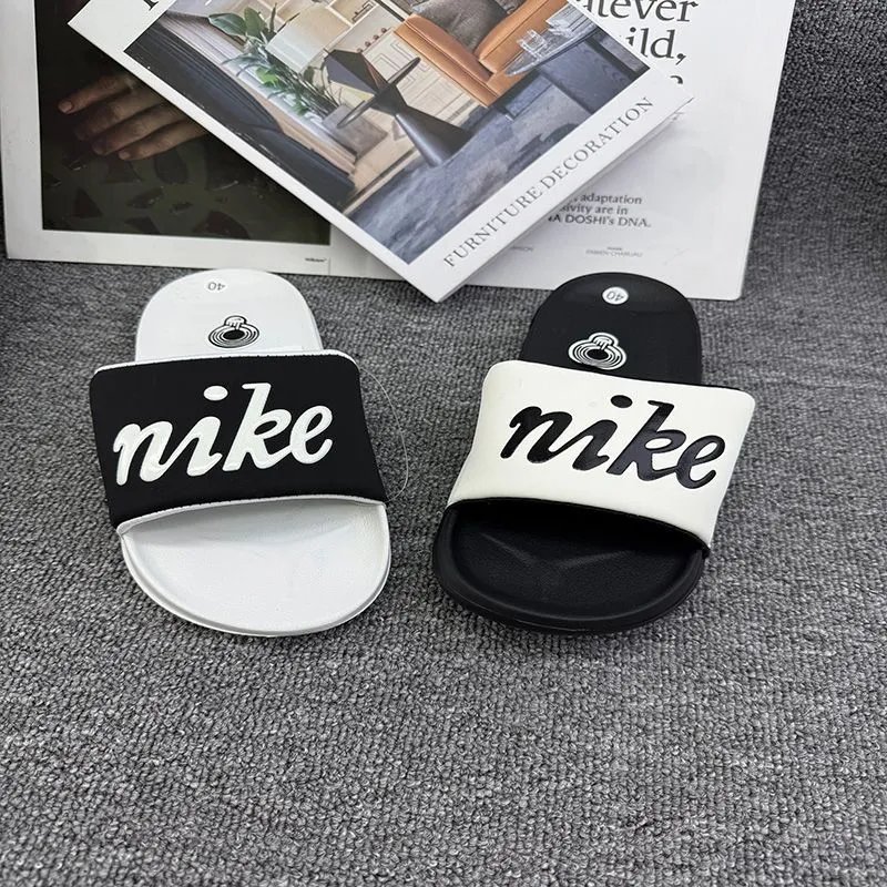 Nike Slippers Adjustable hook-and-loop slide — Letter Mandarin Ducks