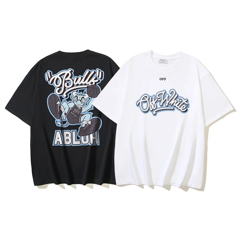 Off-White Black and White Graphic T-Shirt Set