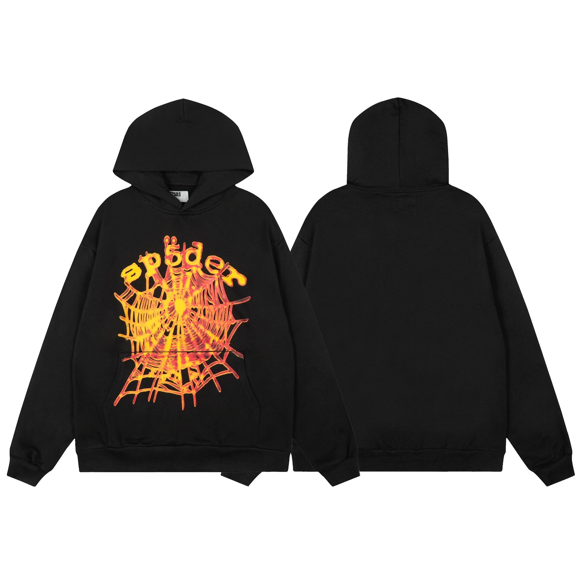 Sp5der Graphic Print Hoodie — 7752 Top