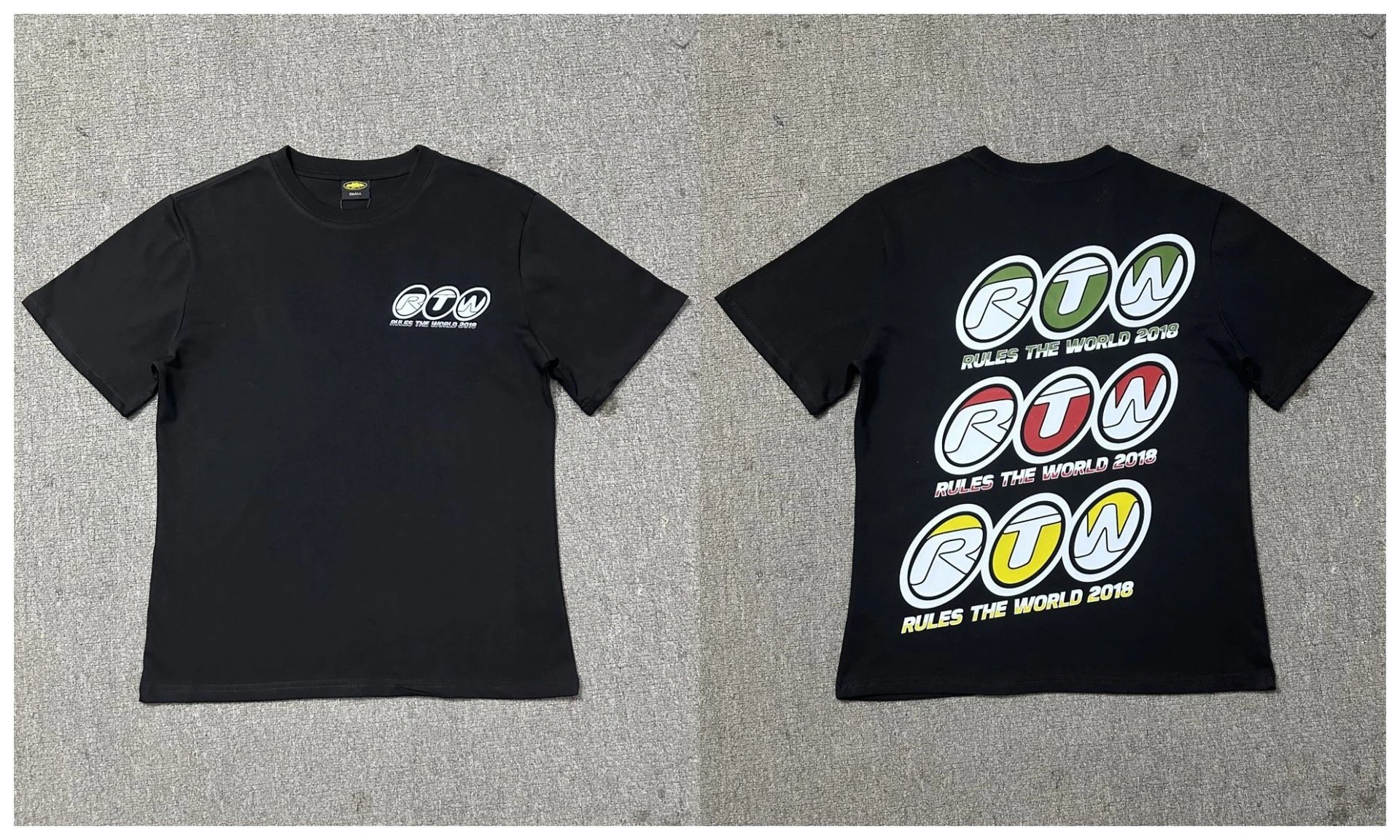 Corteiz T-Shirts Short-Sleeve Script Logo T-Shirt — 3131 black