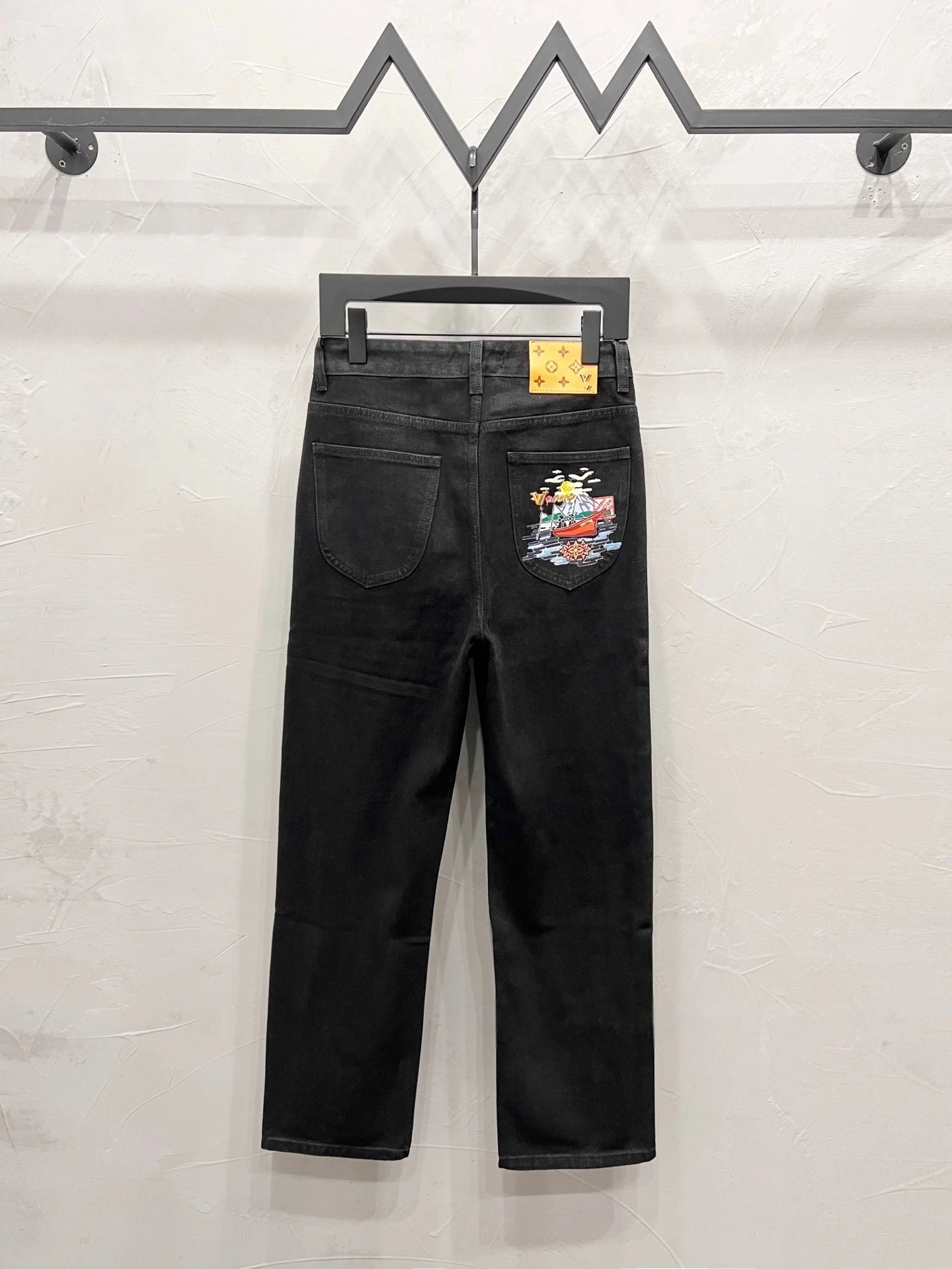 Louis Vuitton Jeans Straight-leg with embroidered rear-pocket logo — 29