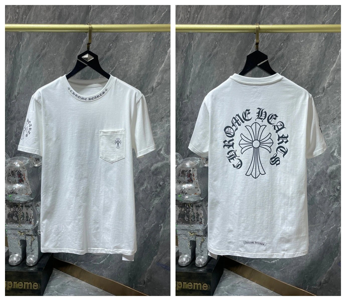 Chrome Hearts T-Shirts KLX09 graphic short-sleeve — 4