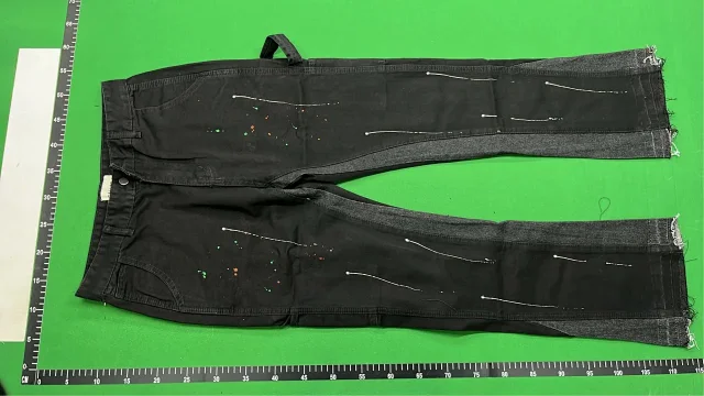 Unbranded Jeans Wide-leg distressed patchwork product detail image 3