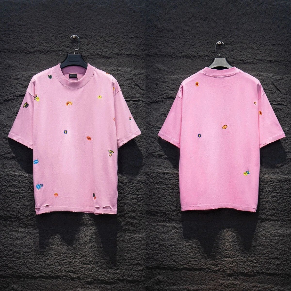 Balenciaga T-Shirts Graphic short-sleeve T-shirt — 5194 powder