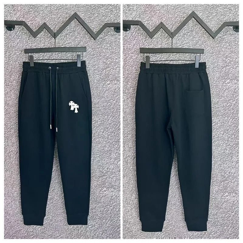 Chrome Hearts Trousers Sanskrit logo jogger sweatpants — A007 Black