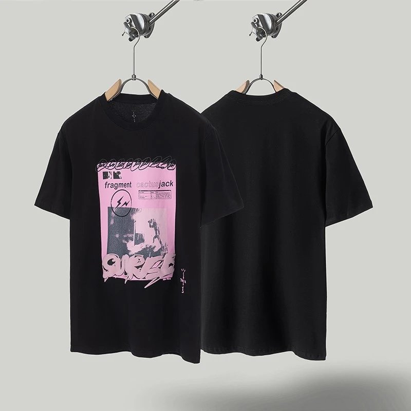Unbranded T-Shirts Graphic Print Crewneck T-Shirt — TS69 Black