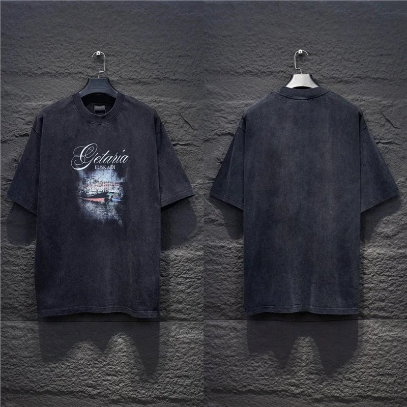 Balenciaga T-Shirts Graphic short-sleeve T-shirt — 5190 black