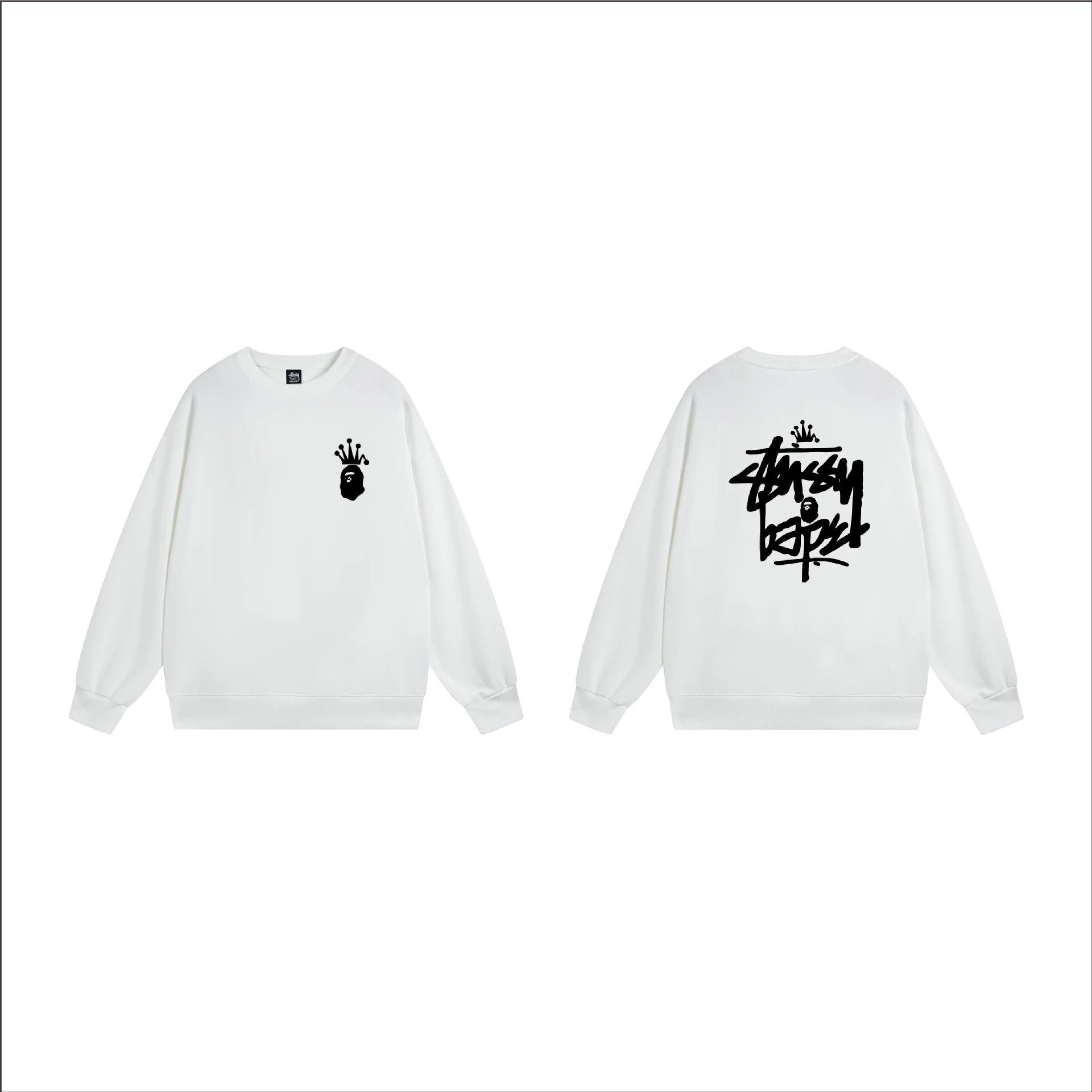 Stüssy Hoodies & Sweatshirts Crewneck Sweatshirt with Ape Head Graphic — 8