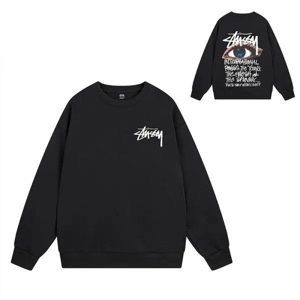 Stussy International Eye Graphic Black Hoodie - 1