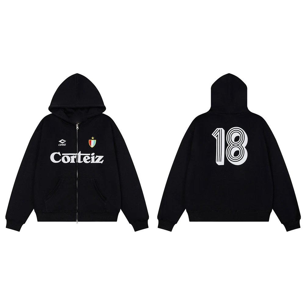 Corteiz Hoodies & Sweatshirts Logo-print hooded sweatshirt — 523 blue