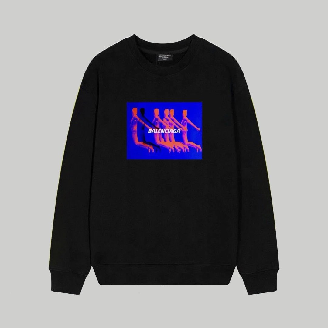 Balenciaga Hoodies & Sweatshirts Crewneck logo-print sweatshirt — 178 black