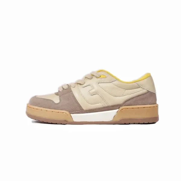 Design Low-Top Sneaker Beige Suede and Leather Multicolor Sneakers - 1