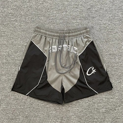 Corteiz Shorts CRTZ logo graphic drawstring — 3217 gray