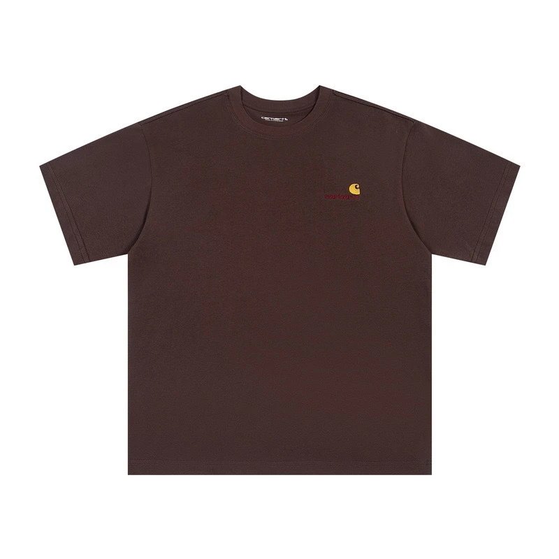 Carhartt T-Shirts Short-Sleeve Crew Neck Graphic Logo T-Shirt — 206 Coffee color