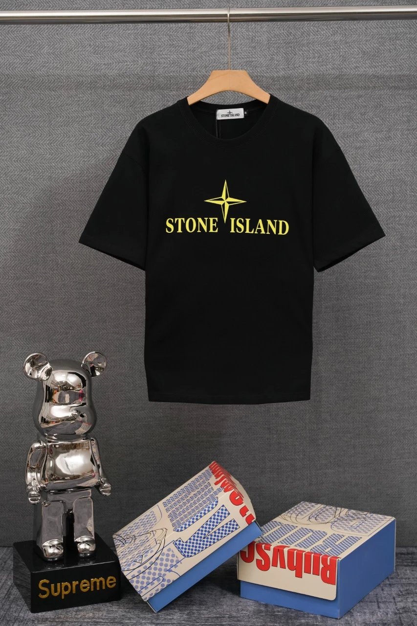 Stone Island T-Shirts Compass Graphic Short-Sleeve T-Shirt — SD 26 Black