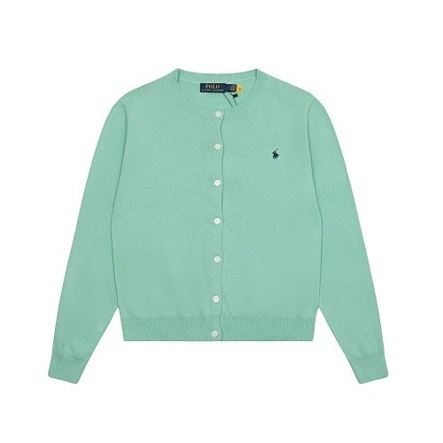 Polo Ralph Lauren Knitwear DS012 cable-knit crewneck sweater with embroidered pony logo — 010 Mint green