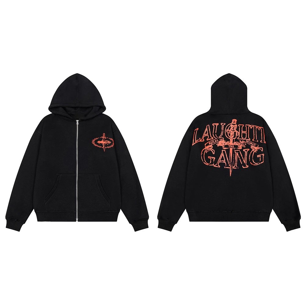 Corteiz Hoodies & Sweatshirts Logo-print hooded sweatshirt — 525 black