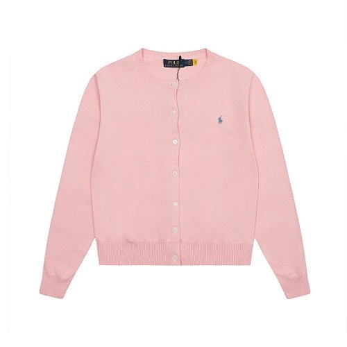 Polo Ralph Lauren Knitwear DS012 cable-knit crewneck sweater with embroidered pony logo — 010 pink
