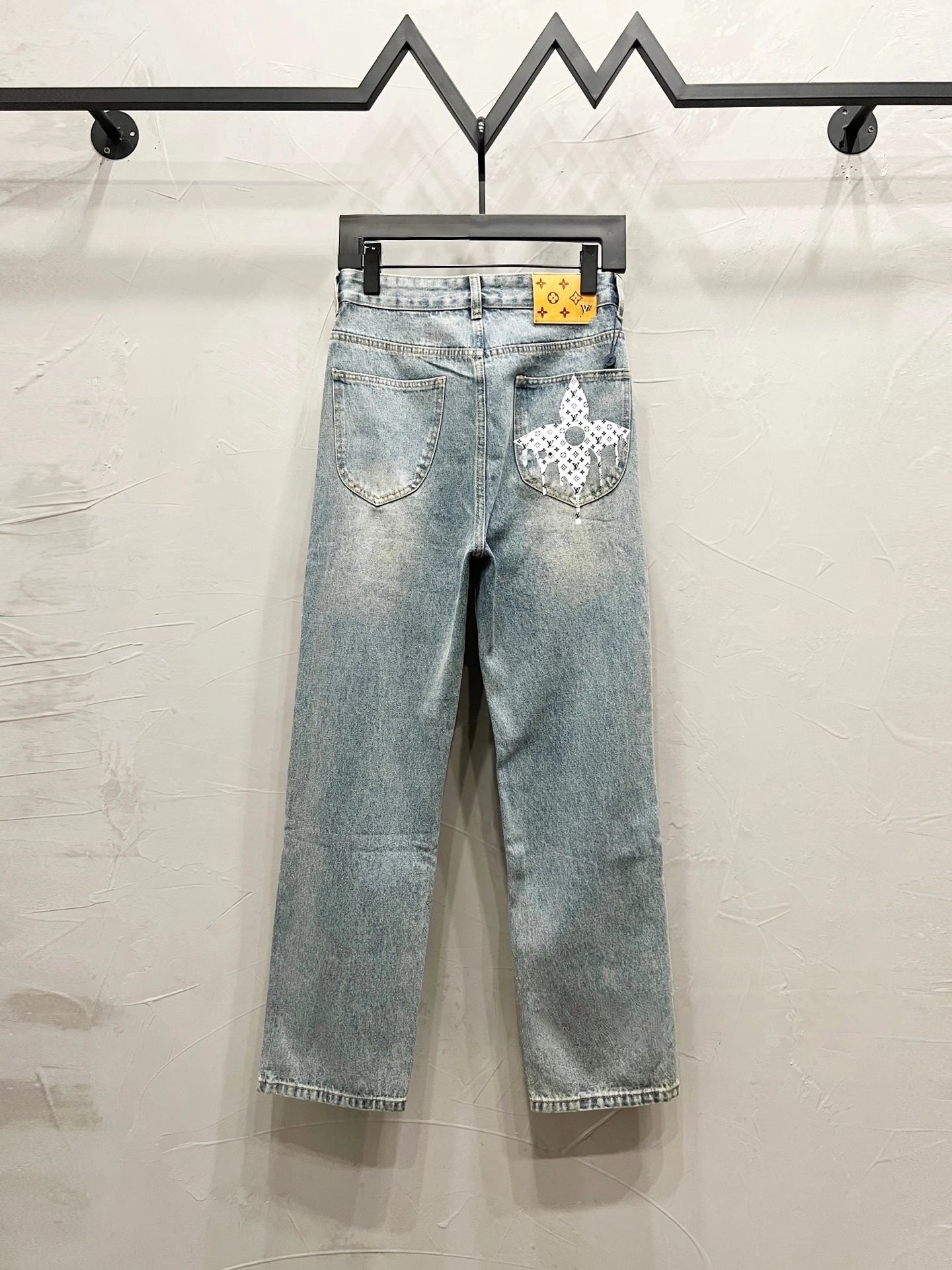 Louis Vuitton Jeans Straight-leg with embroidered rear-pocket logo — 8