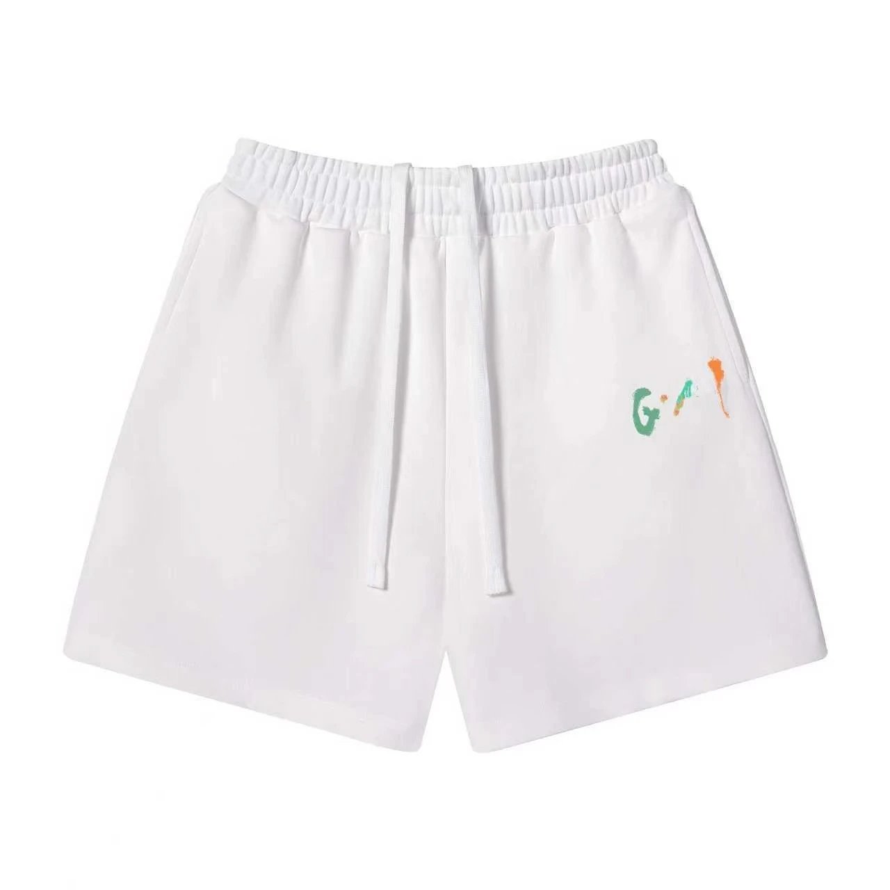 Unbranded Shorts Elastic-Waist Drawstring Graphic — 54 white