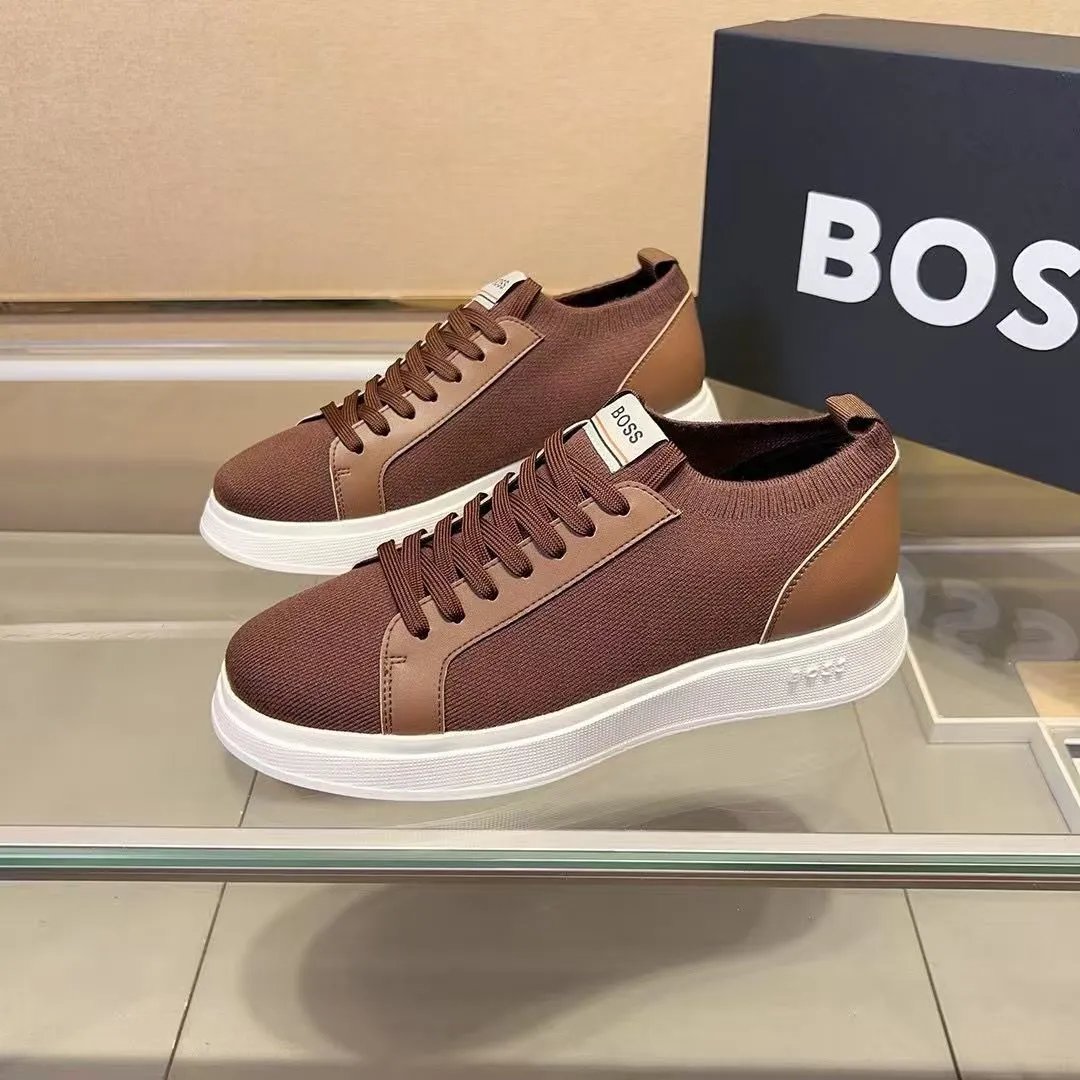 BOSS Sneakers Suede low-top lace-up — 19