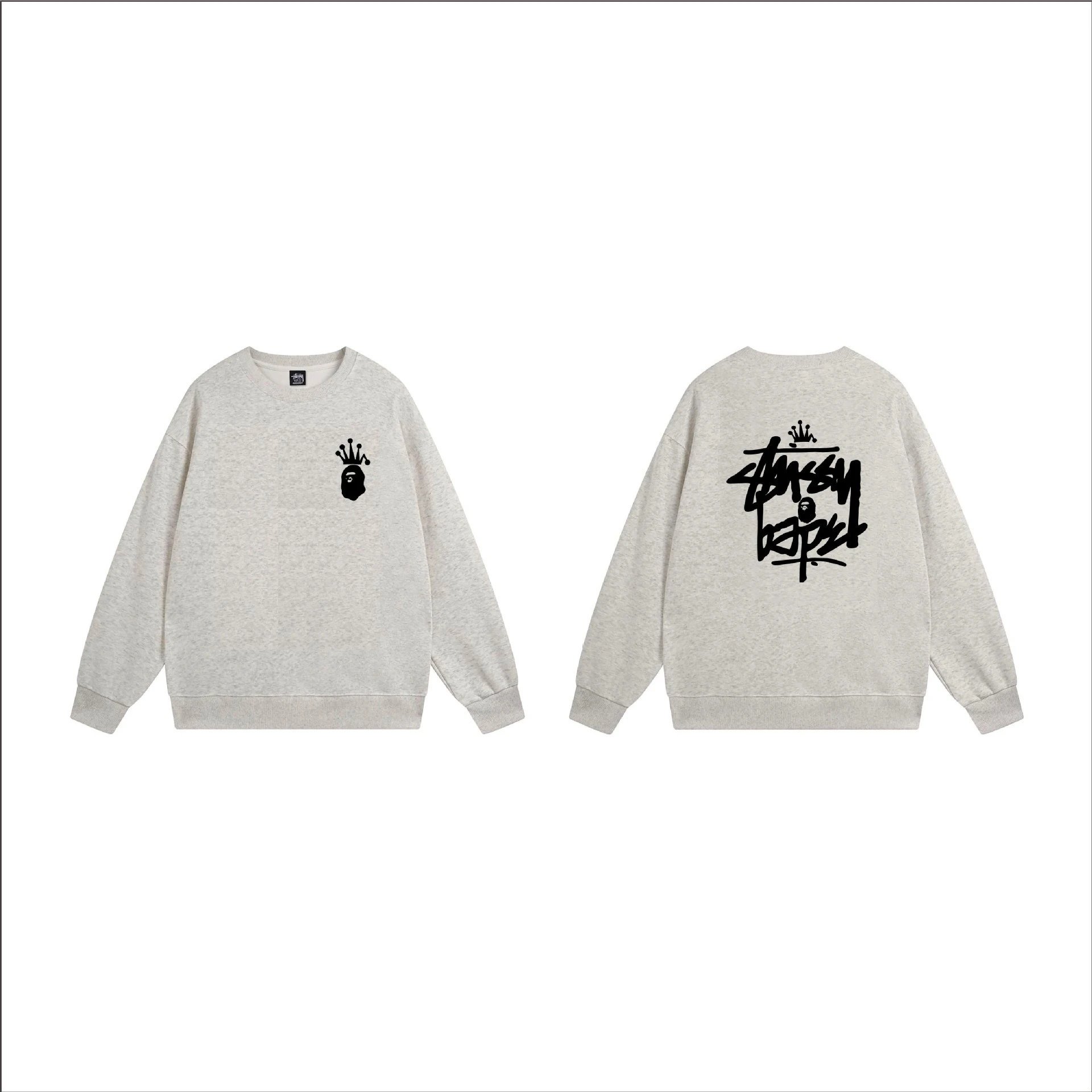 Stüssy Hoodies & Sweatshirts Crewneck Sweatshirt with Ape Head Graphic — 14
