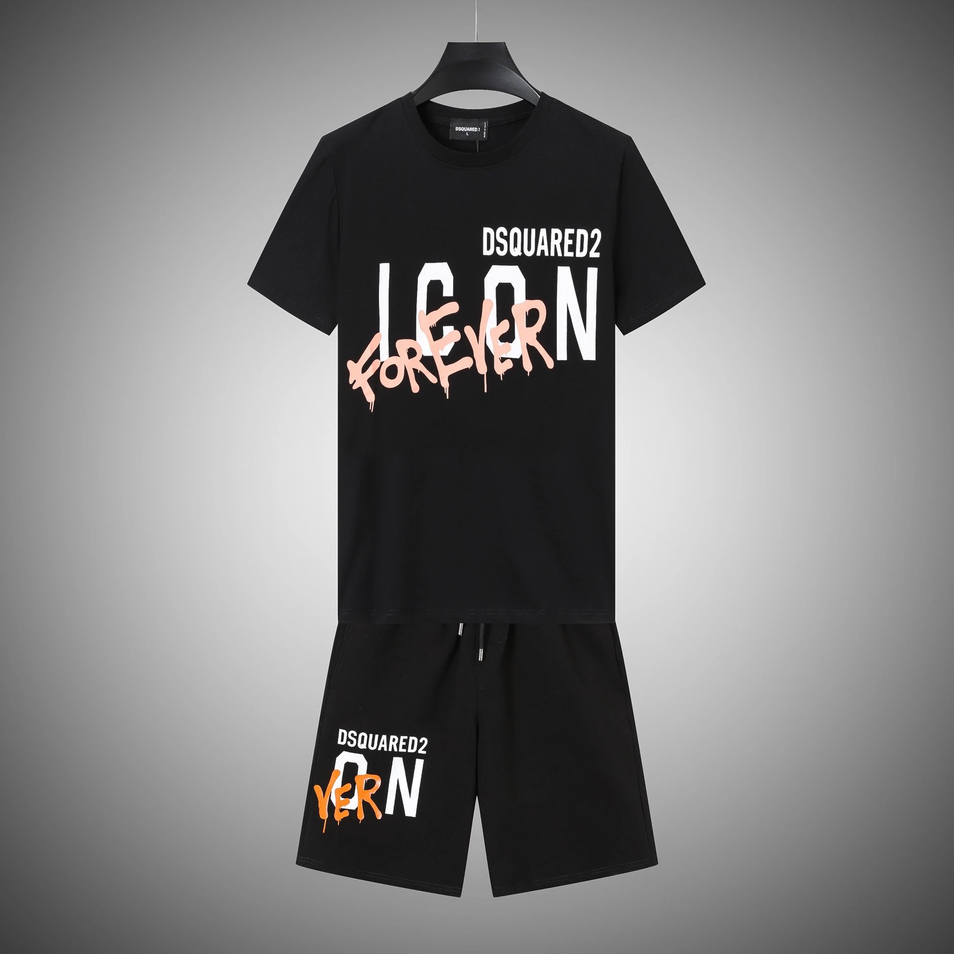 DSQUARED2 Matching Sets U3DS-2 Graphic T-Shirt and Shorts Set — 18
