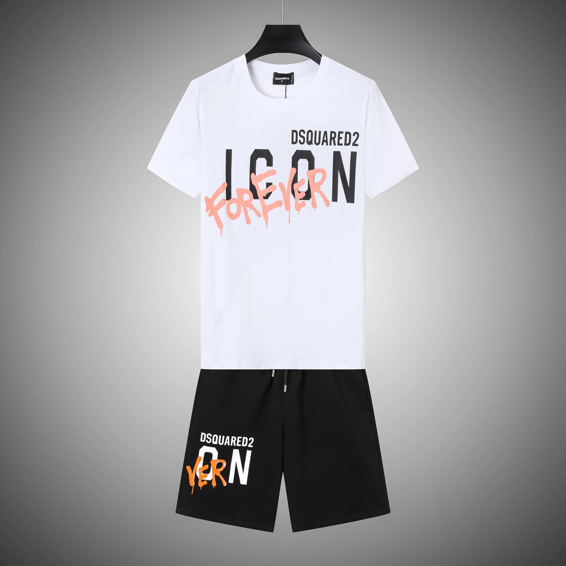 DSQUARED2 Matching Sets U3DS-2 Graphic T-Shirt and Shorts Set — 3
