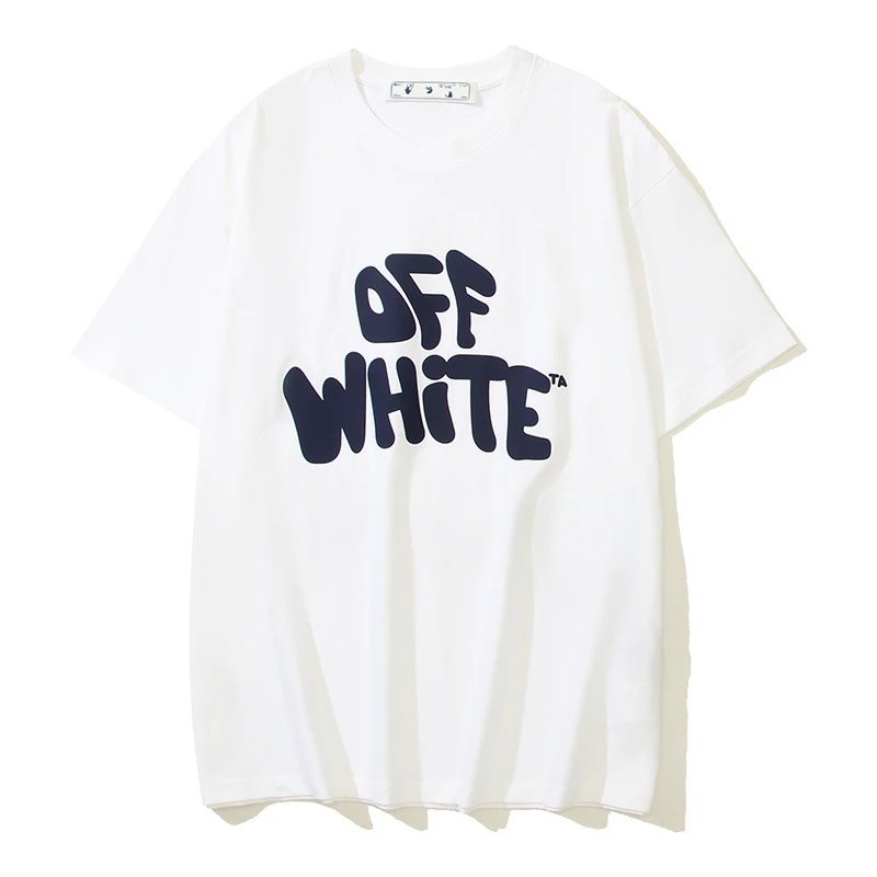 Off-White T-Shirts Logo Print — 101 white
