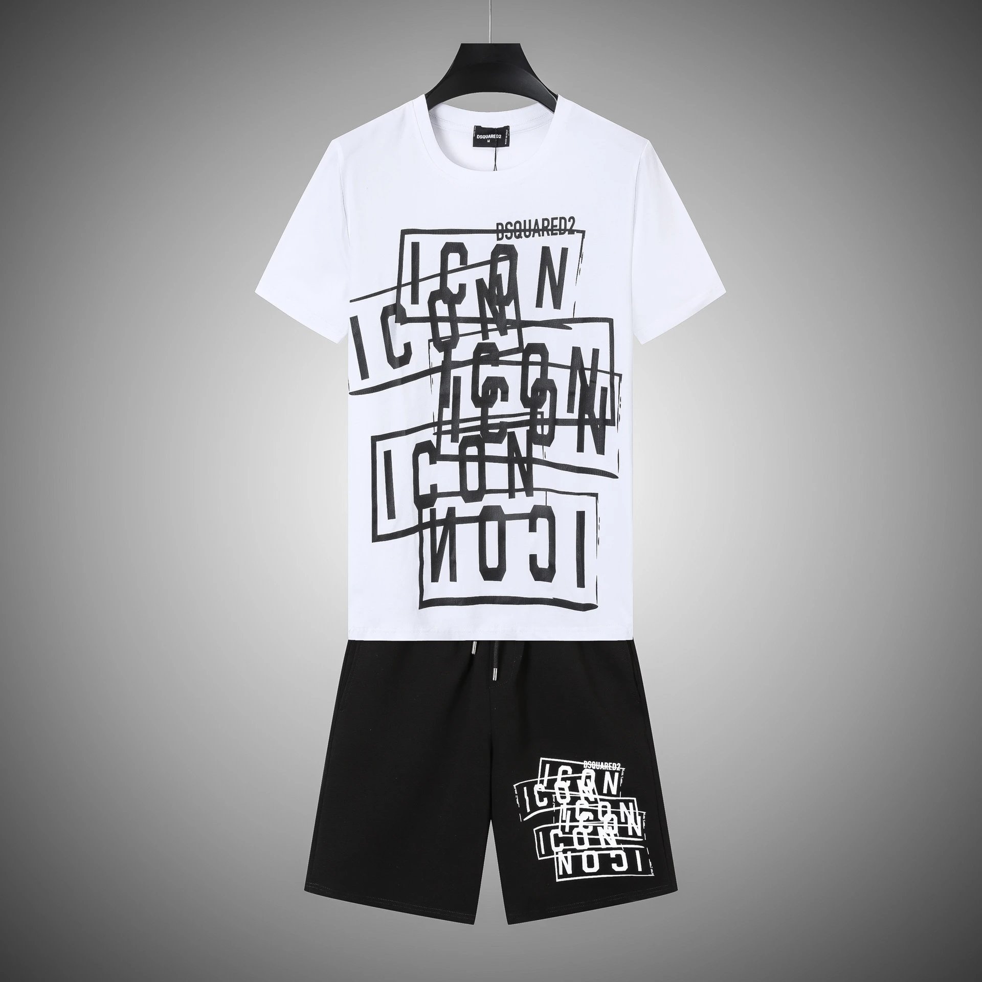 DSQUARED2 Matching Sets U3DS-2 Graphic T-Shirt and Shorts Set — 12