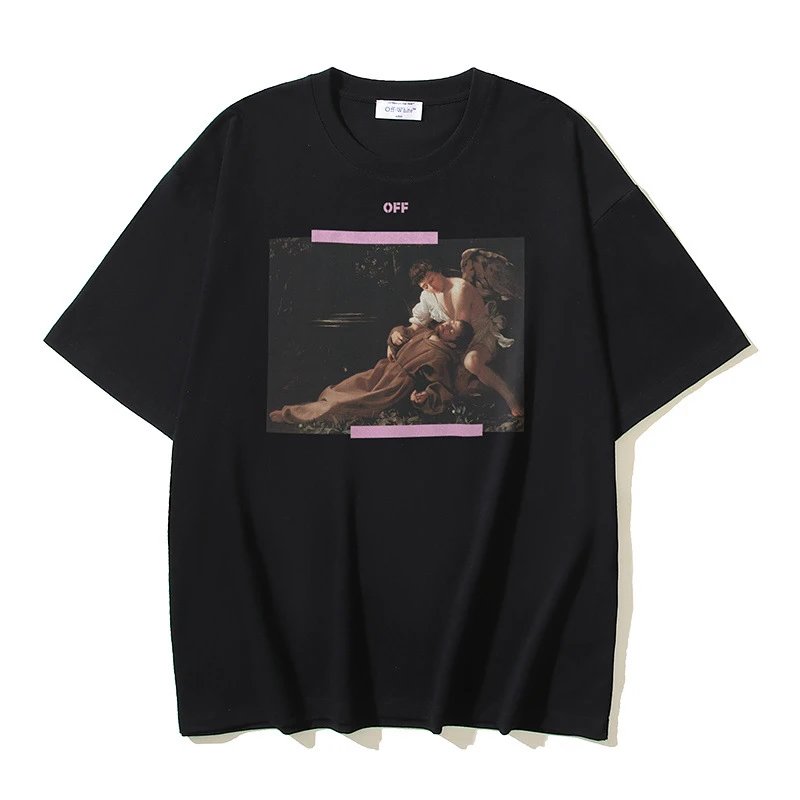 Off-White T-Shirts Short-Sleeve Logo Graphic T-Shirt — 164 black