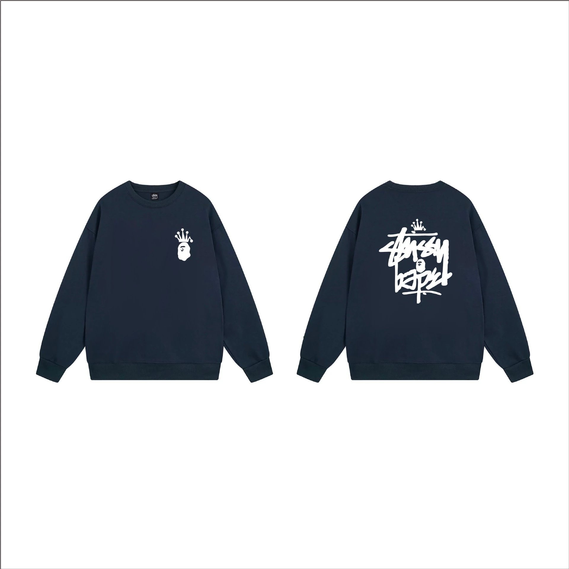 Stüssy Hoodies & Sweatshirts Crewneck Sweatshirt with Ape Head Graphic — 9