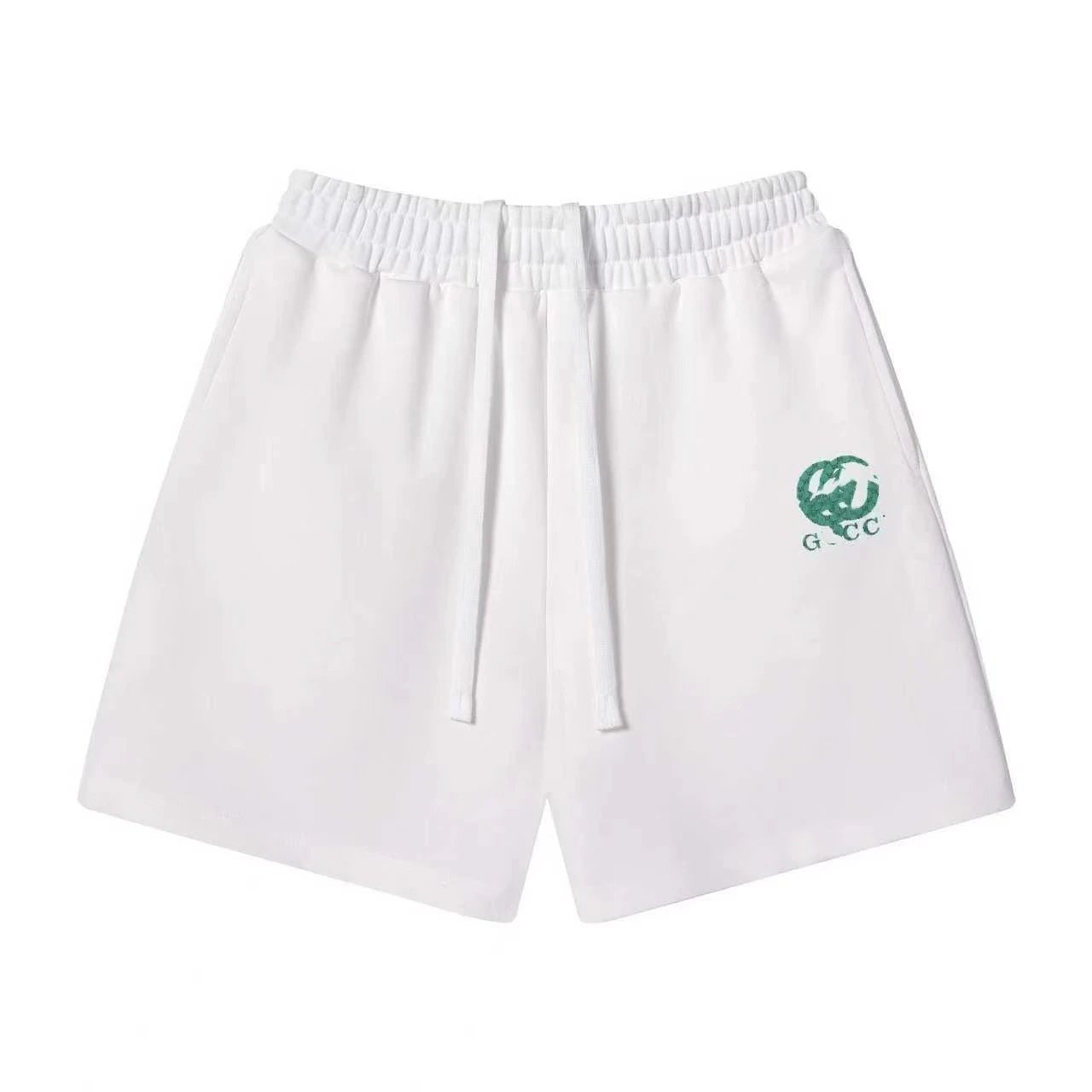 Unbranded Shorts Elastic-Waist Drawstring Graphic — 51 white